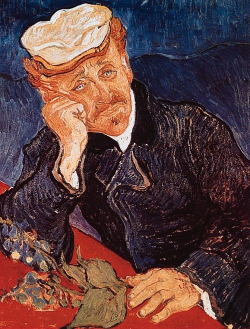Vincent van Gogh, Portrait du Docteur Gachet (Offset) (Arzt, Paul-Ferdinand Gachet, Portrait,  Impressionismus, Klassiker, Wohnzimmer, Arztpraxis, bunt)