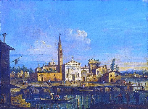 Canaletto (Giovanni Antonio Canal), Venezianische Vedute. (Canaletto (Giovanni Antonio Canal),Leipzig,Museum der bildenden Künste,1697-1768,Venedig,Italien,Canaletto (Giov.Antonio Canal) 1697-1768)
