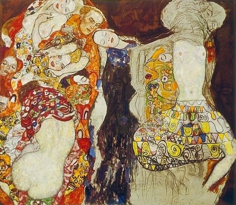 Gustav Klimt, Die Braut (unvollendet). 1917/18. (Klimt,Gustav,1862-1918,Privatbesitz Wien,Klimt,Gustav Klimt,wiener jugendstil,frauen)