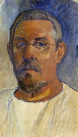 Paul Gauguin, Selbstbildnis 1903. (Gauguin,Paul,1848-1903,Basel,Kunstmuseum,Selbstbildnisse,Gauguin,Brillen,Gauguin, Paul 1848-1903)