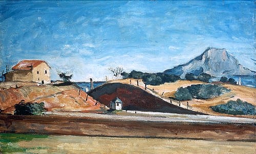Paul Cézanne, Der Bahndurchstich. Um 1870 (München,Neue Pinakothek,Cézanne,Paul,1839-1906,Lwd.,Eisenbahn,Frankreich,Cézanne,19. Jahrhundert, Bayerische Staatsgemäldesammlungen)