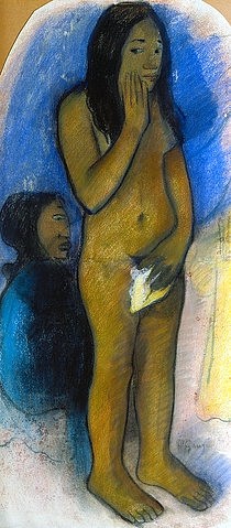 Paul Gauguin, Paroles du Diable. 1892. (Gauguin,Paul,1848-1903,Basel,Kunstmuseum,Mädchen,Kind,Gauguin, Paul 1848-1903)