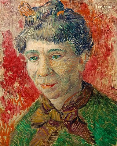 Vincent van Gogh, Bildnis einer Frau. 1886/87 (Gogh,Vincent van,1853-1890,Staechelin'sche Familienstiftung,19. Jahrhundert,Frau, Alte Frau,Gogh, Vincent van Gogh,Schleife,Post-Impressionismus)