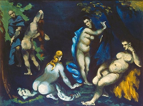 Paul Cézanne, Die Versuchung des hl. Antonius. (Cézanne,Paul,1839-1906,Zürich,Stiftung Sammlung E.G. Bührle,Heiliger Antonius,Weibliche Akte,Cézanne, Paul Cezanne)