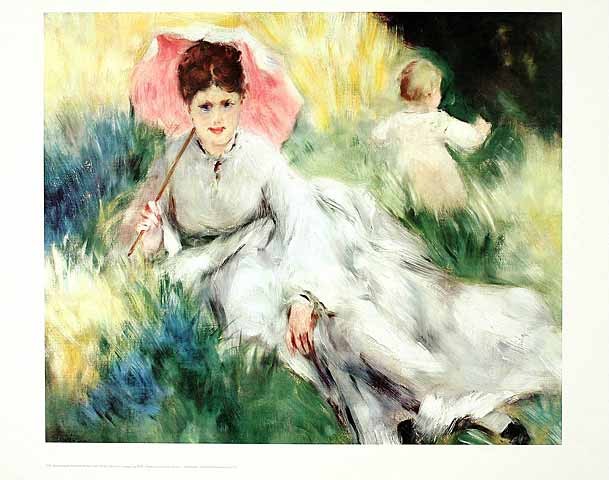 Pierre-Auguste Renoir, Dame und Sonnenschirm (Offset)