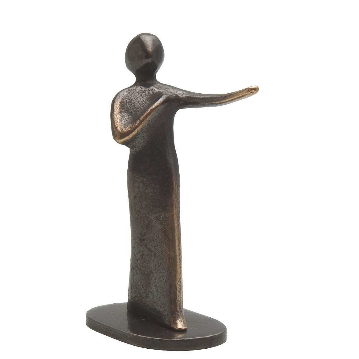 Kerstin Stark, Mein Herz ruft nach Dir, 7cm (Mein Herz ruft nach dir, Skulptur, Figur, Liebe, Sehnsucht, Gefühl, Bronze, Statuette, reduziert, modern,)