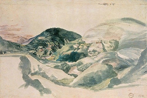 Albrecht Dürer, Welsch Pirg (Val di Cembra). 1495. (Dürer,Albrecht,Oxford,Ashmolean Museum,1471-1528,Wasserfarben,)