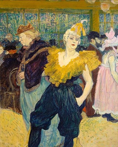 Henri de Toulouse-Lautrec, La Clownesse. 1895 (19. Jahrhundert,Jugendstil,1864-1901,Toulouse-Lautrec,Henri de,Winterthur,Sammlung Oskar Reinhart,Wirtshaus,Karneval,Jung,Frau,Toulouse-Lautrec,19. Jahrhundert,zirkus,weiblicher Clown)