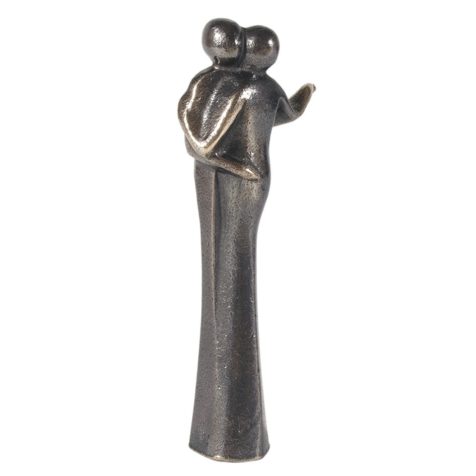Kerstin Stark, La Dance, 13cm (Zuneigung, Umarmung, Nähe, Tanz, Vertrautheit, Eleganza, Leichtigkeit, zart, Skulptur, Plastik, Bronze, Figur, Wohnzimmer, Schlafzimmer, bronzefarben)
