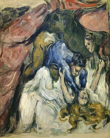 Paul Cézanne, Die erdrosselte Frau. 1870/1872. (Cézanne,Paul,Paris,Musée d'Orsay,1839-1906,Gewalt,Kriminalität,Cézanne, Paul 1839-1906)