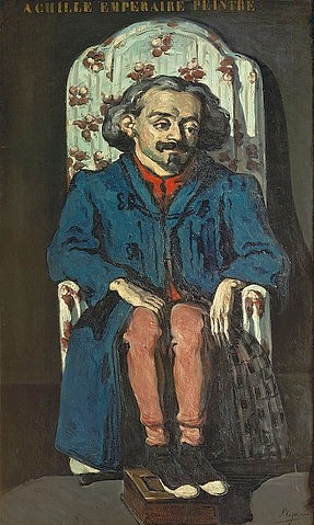 Paul Cézanne, Bildnis Achille Emperaire im Lehnstuhl. Gegen 1868. (Cézanne,Paul,Paris,Musée d'Orsay,1839-1906,)
