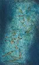 Paul Klee, Fischbild (Malerei, Unterwasserwelt, Fische, Primitivismus, Klassische Moderne,  Schlafzimmer, Wohnzimmer, Arztpraxis, Büro, bunt)