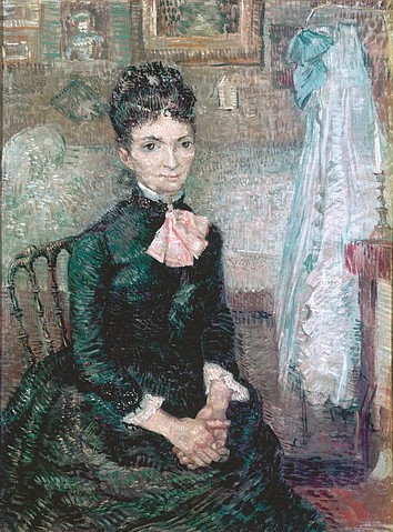 Vincent van Gogh, Frau, neben einer Wiege sitzend. 1887. (Gogh,Vincent van,Privatbesitz,1853-1890,Frauen, Alte,Frauen,Gogh, Vincent van 1853-1890)