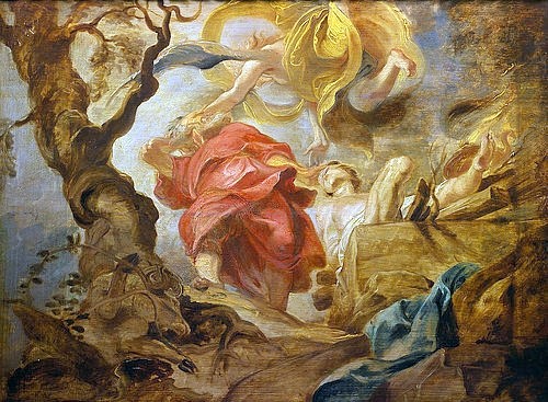 Peter Paul Rubens, Die Opferung Isaacs. (Rubens,Peter Paul,Paris,Musée du Louvre,1577-1640,Rubens, Peter Paul 1577-1640)