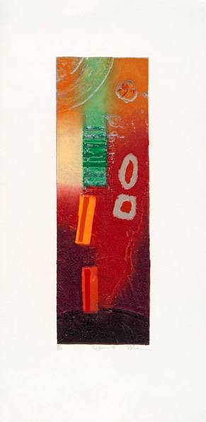 Baker Russel Lydian II (Mischtechnik, handsigniert) (Abstrakt, abstrakte Malerei, modern, Farbflächen, Grafik, Original, signiert, Wohnzimmer, Büro, bunt)