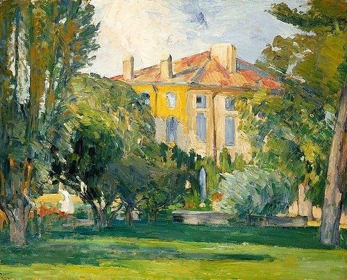Paul Cézanne, Das Haus in Jas de Bouffan. Um 1882-1885 (Cézanne,Paul,1839-1906,Christie's Images Ltd,Garten,Haus,Cézanne, Paul Cézanne)