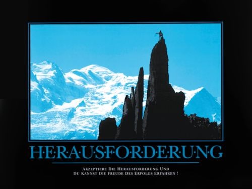 Motivation, Herausforderung (Herausforderungen, Risiko, Motivation, Inspiration, Berg, Gipfel, Gipfelstürmer, Erfolg, Büro, Fotokunst, bunt)
