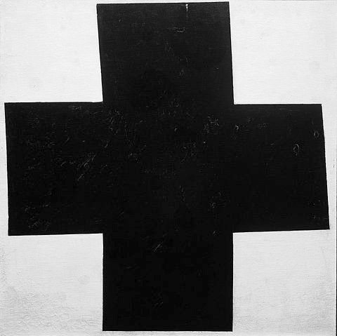 Kasimir Malewitsch, Das schwarze Kreuz. 1915. (Paris,Musée national d'Art moderne,Malewitsch,Kasimir,1878-1935,Öl auf Leinwand,Suprematismus,Malewitsch, Kasimir 1878-1935)