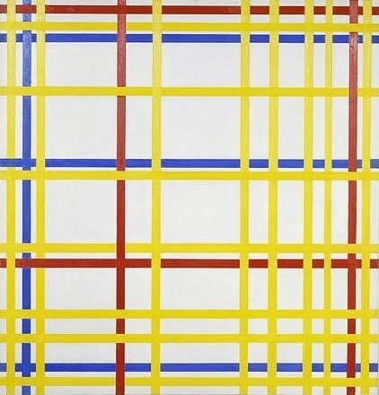 Piet Mondrian, New York City I.. Gegen 1940. (Paris,Musée national d'Art moderne,Mondrian,Piet,1872-1944,Abstrakte Kunst,Mondrian, Piet 1872-1944)