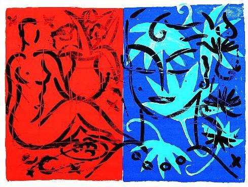 Szczesny Stefan (2) Jacaranda Garden (Siebdruck, handsigniert)