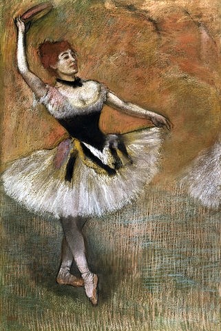 Edgar Degas, Tänzerin mit Tambourin. Um 1882 (Pastell/Papier,auf Pappe aufgezogen,Christie's Images Ltd,1834-1917,Degas,Edgar,Tanz,Degas, Edgar 1834-1917, französischer impressionismus,französisch,impressionistisch)