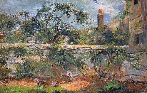 Paul Gauguin, Der Obstgarten. 1881. (Gauguin,Paul,1848-1903,Christie's Images Ltd,19. Jahrhundert,Impressionismus,Foto: Christie's - Artothek,Gärten,Gauguin, Paul 1848-1903,Garten)