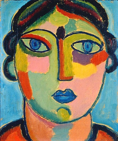 Alexej von Jawlensky, Blauer Mund. (Jawlensky,Alexej von,1864-1941,Christie's Images Ltd,Frauen, Junge,Frauen,Augen,Jawlensky, Alexej von 1864-1941)
