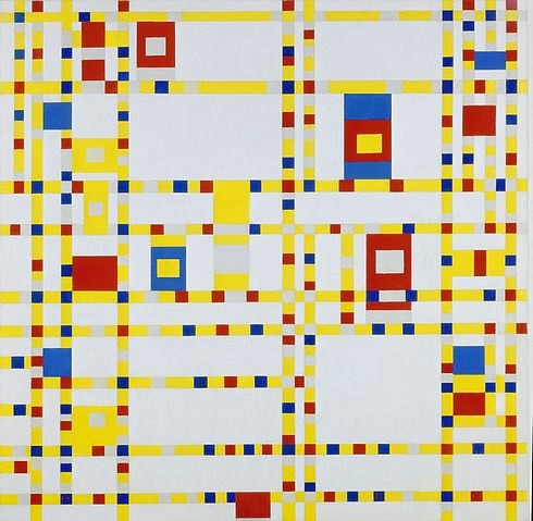 Piet Mondrian, Broadway Boogie-Woogie. 1942. (New York,Museum of Modern Art,Mondrian,Piet,1872-1944,Abstrakte Kunst,Mondrian, Piet 1872-1944)