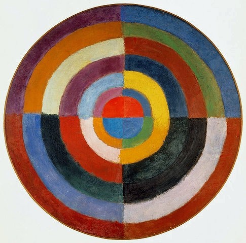 Robert Delaunay, Premier Disque. 1913/14 (Delaunay,Robert,1885-1941,Christie's Images Ltd,Öl auf Leinwand,Delaunay, Robert Delaunay,20. Jahrhundert,abstrakt,abstrakte Kunst,Abstraktion,rund,Scheibe,Kreis,Kreisform,Farben,Segment,Kreissegment,Farbtheorie,Simultankontrast,Farbkontrast,Farbkreis,Far)