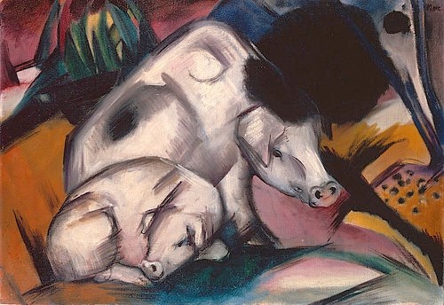Franz Marc, Schweine. 1912. (Marc,Franz,Christie's Images Ltd,1880-1916,Haustiere,Marc, Franz 1880-1916)