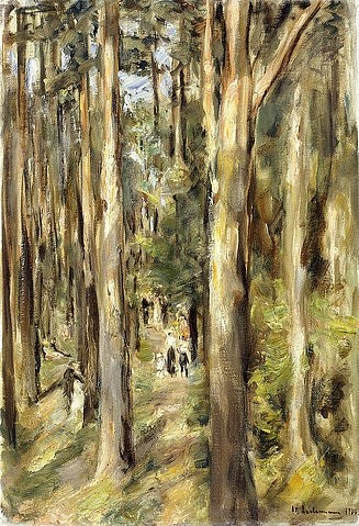 Max Liebermann, Waldweg. 1920 (Liebermann,Max,1847-1935,Christie's Images Ltd,Öl auf Leinwand,20. Jahrhundert,Wald,Liebermann, Max liebermann,wald,bäume,impressionismus,deutsch,natur)