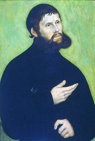 LUCAS CRANACH Der Ältere, Martin Luther als Junker Jörg. (Martin Luther, Religion, Protestantismus, Portrait, Junker, Persönlichkeiten, Klassiker, Renaissance, Wunschgröße, Wohnzimmer)
