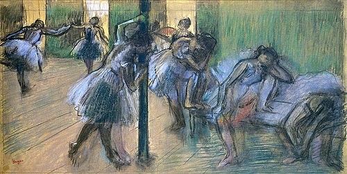 Edgar Degas, Tänzerinnen im Probenraum. (Degas,Edgar,1834-1917,Tokyo,Bridgestone Museum of Art,Tanz,Theater,Edgar Degas,19. Jahrhundert,20. Jahrhundert,Probenraum, französischer impressionismus,französisch,impressionistisch)