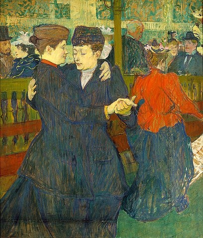 Henri de Toulouse-Lautrec, Im Moulin Rouge. 1892. (Toulouse-Lautrec,Henri de,Prag,National (Narodni) Galerie,1864-1901,Tanz,Toulouse-Lautrec,19. Jahrhundert,Paar)