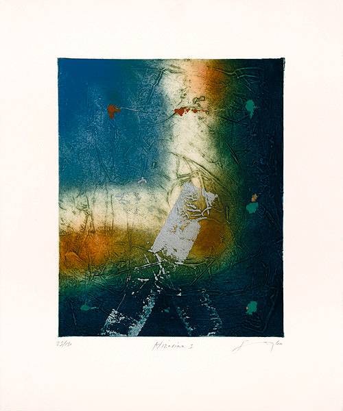 Cox James Alizarina I (2000) (Radierung, handsigniert) (Abstrakt, Grafik, Farbwolken, Radierung, Original, signiert, Wohnzimmer, Büro,)