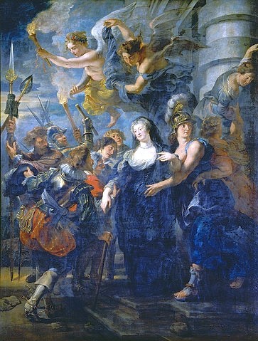 Peter Paul Rubens, Medici-Zyklus: Die Flucht der Königin aus Blois, 21./22.2.1619. (Rubens,Peter Paul,Paris,Musée du Louvre,1577-1640,Geschichte,Geschichte, Frankreich,Maria de Medici,Rubens, Peter Paul 1577-1640)