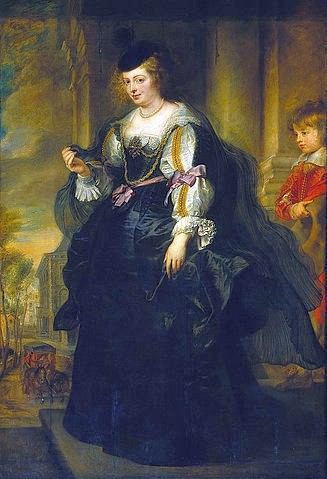 Peter Paul Rubens, Bildnis der Helene Fourment, stehend. (Paris,Musée du Louvre,Rubens,Peter Paul,1577-1640,Roben,Frauen, Junge,Frauen,Rubens, Peter Paul 1577-1640)