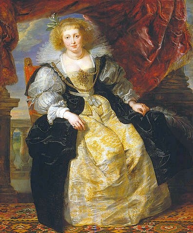 Peter Paul Rubens, Helene Fourment im Hochzeitskleid. Um 1630/31 (Bildnis, Portrait, Helene Fourment, Junge Frau, Braut, Kleid, feudal, edel, Barock, Klassiker, Malerei,  Treppenhaus, Wohnzimmer, Wunschgröße, bunt)