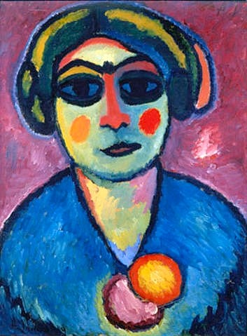 Alexej von Jawlensky, Dunkle Augen. 1912 (Jawlensky,Alexej von,1864-1941,Christie's Images Ltd,Öl/Pappe,Deutschland,russisch,Russland,20. Jahrhundert,19. Jahrhundert,Alexej von Jawlensky,deutsch,Expressionismus,expressionistisch,expressiv,Fauvismus,fauvistisch,Blaue Reiter,dunkle Augen,Gesicht,Ko)