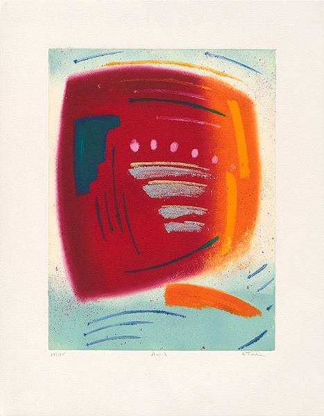 Tonkin Roy Ariel (2002) (Radierung, handsigniert) (Abstrakt, abstrakte Malerei, Linien, Formen, modern, Original, signiert, Büro, Wohnzimmer)