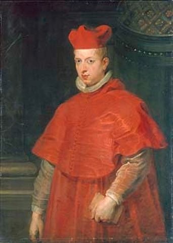 Peter Paul Rubens, Bildnis des Kardinal-Infanten Don Fernando von Spanien 1628/1629. (Portrait, Don Fernando, Spanien, Kardinal, Infant, Priester, Bildnis, Barock, Klassiker, Malerei,  Treppenhaus, Wohnzimmer, Wunschgröße, bunt)