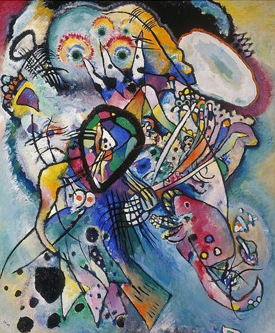 Wassily Kandinsky, Zwei Ovale. 1919. (Kandinsky,Wassily,1866-1944,St. Petersburg,Staatliches Russisches Museum,Abstrakte Kunst,Kandinsky, Wassily 1866-1944)