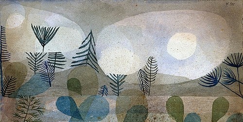 Paul Klee, Oceanische Landschaft. 1929 (3.H 46) (20. Jahrhundert,Christie's Images Ltd,1879-1940,Klee,Paul,Klee, Paul Klee,1879-1940,Bäume,Sonne,unter Wasser,Unterwasserwelt,Meer,Meeresboden,Pflanzen,unbunt,Algen,Bauhaus)