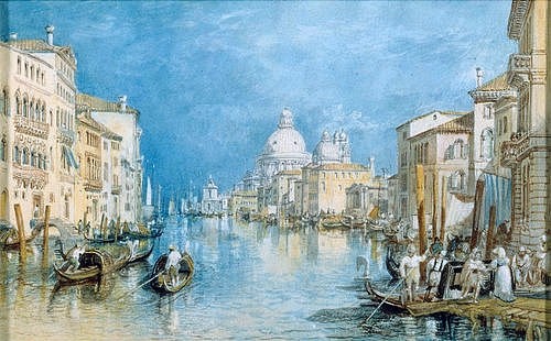 Joseph Mallord William Turner, Venedig, Canale Grande. (Turner,Joseph Mallord William,1775-1851,Christie's Images Ltd,Feder/Aquarell,Venedig,Turner, Joseph Mallord William 1775-1851)