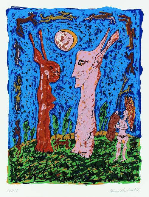 Reuber Werner Zwiegespräch (Siebdruck, handsigniert)