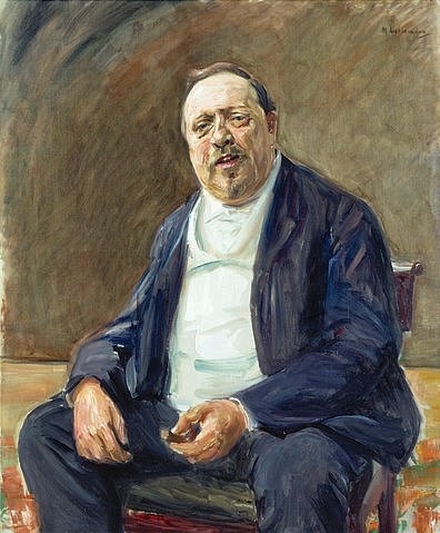 Max Liebermann, Bildnis Albert von Berger. 1905. (Dresden,Gemäldegalerie,1847-1935,Liebermann,Max,alt,Mann,Rauchen,Max Liebermann,20. Jahrhundert,Albert von Berger,Bildnis,Portrait,dick,Zigarre)