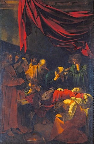 Michelangelo Merisi da Caravaggio, Tod Mariae. 1605 (Maria, Mariengeschichte, Tod, Sterbebett, Trauer, Christentum, Religion, Barock, hell-dunkel, Klassiker, Malerei, Wunschgröße, Wohnzimmer)