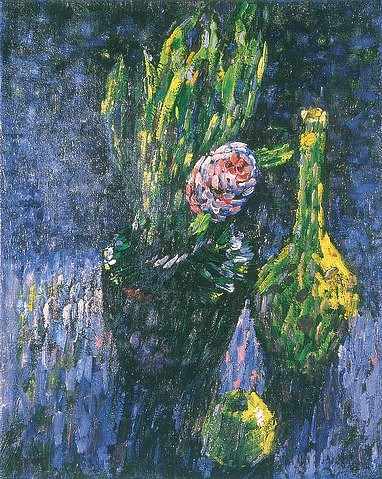 Alexej von Jawlensky, Stillleben mit Hyazinthe. Um 1903 (Jawlensky,Alexej von,1864-1941,Christie's Images Ltd,Öl auf Leinwand,20. Jahrhundert,Alexej von Jawlensky,Neoimpressionismus,20. Jahrhundert,Stillleben,Blume,Hyazinthe,Vase,Flasche)