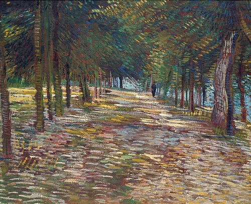 Vincent van Gogh, Allee im Parc de Voyer-d'Argenson in Asnieres. 1887 (Öl auf Leinwand,Christie's Images Ltd,1853-1890,Gogh,Vincent van,Vincent van Gogh,Postimpressionismus,Weg,Allee,Park,Natur,Sommer,Licht,Asnières,Schatten,19. Jahrhundert,Argenson)