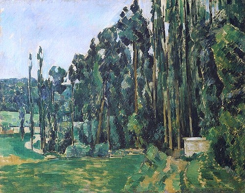 Paul Cézanne, Die Pappeln. Gegen 1879/1882 (Cézanne,Paul,1839-1906,Paris,Musée d'Orsay,Pappeln,Bäume)